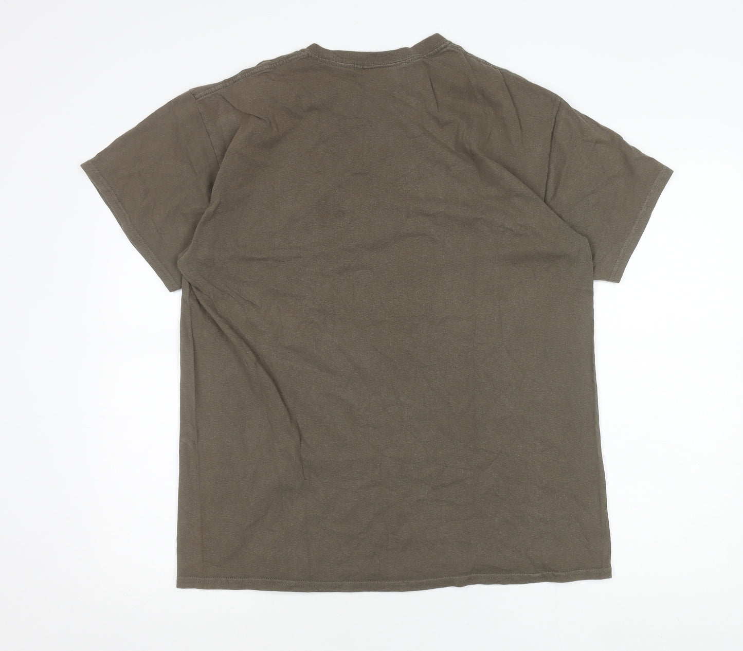 Last Exit To Nowhere Men’s Brown Graphic T-Shirt L Retro Viva Verde
