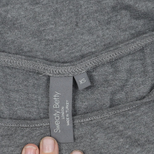 Sweaty Betty Women’s Grey XS Pullover Sweatshirt Modal Cotton Blend