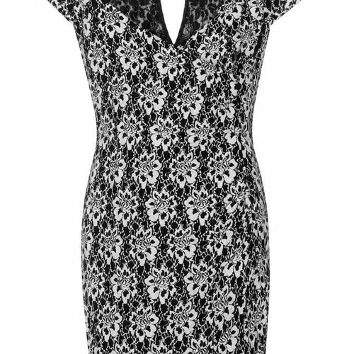 Joe Browns Womens Black Lace Bodycon Dress Size 18 V-Neck Party