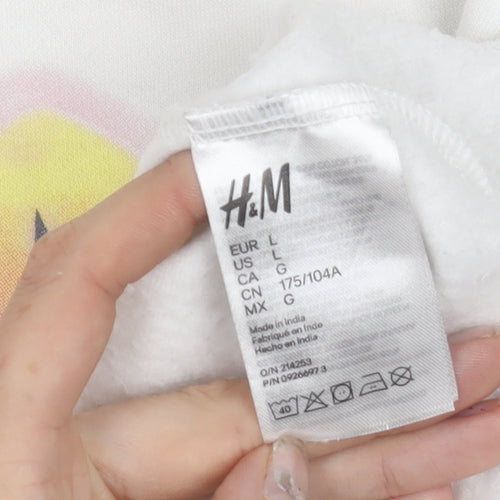 H&M Divided NASA White Graphic Print Sweatshirt Unisex Kids L