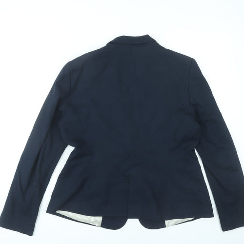 Zara Basic Women’s Blue XL Blazer Jacket One Button Tailored
