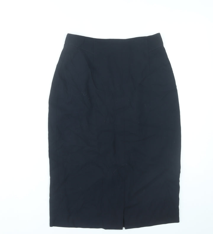 Richards Petites Womens Black Size 12 Pencil Skirt Workwear