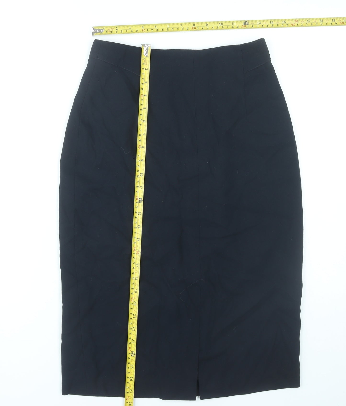 Richards Petites Womens Black Size 12 Pencil Skirt Workwear