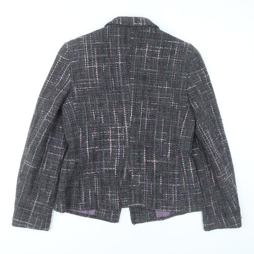 Marks & Spencer Womens Multicoloured Wool Tweed Blazer UK 12
