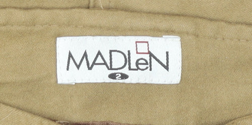 Madlen Womens Beige Wool Blend Short Pencil Skirt Size S UK 8