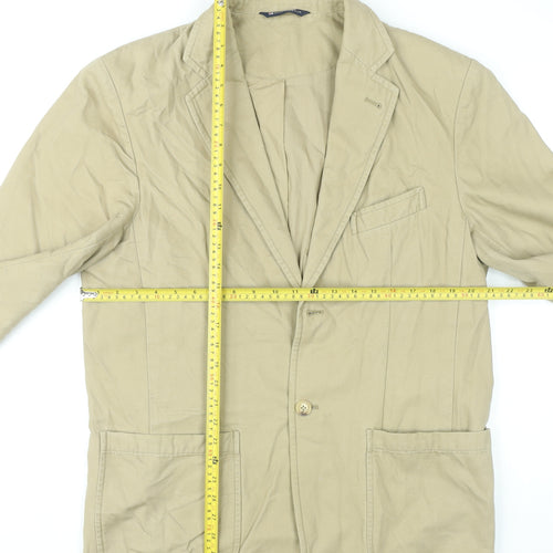 Marks and Spencer Men's Beige Cotton Blazer Medium 38-40in Chest