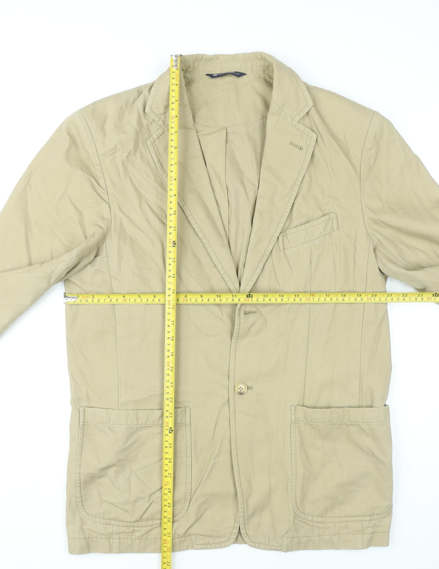 Marks and Spencer Men's Beige Cotton Blazer Medium 38-40in Chest