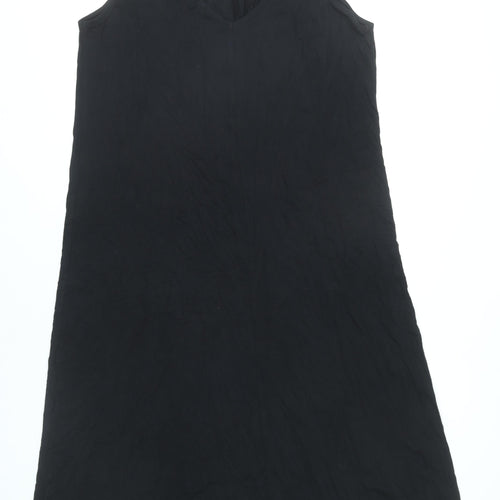 bpc bonprix Women’s Black L Shift Dress Sleeveless Stretch Viscose