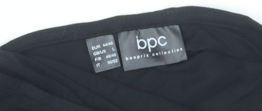 bpc bonprix Women’s Black L Shift Dress Sleeveless Stretch Viscose