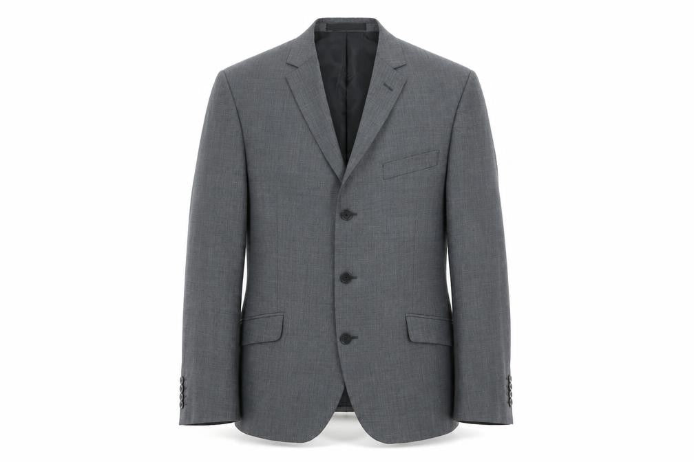 Front view of Marks & Spencer Men Grey Wool Blend Blazer Jacket 42 M Regular