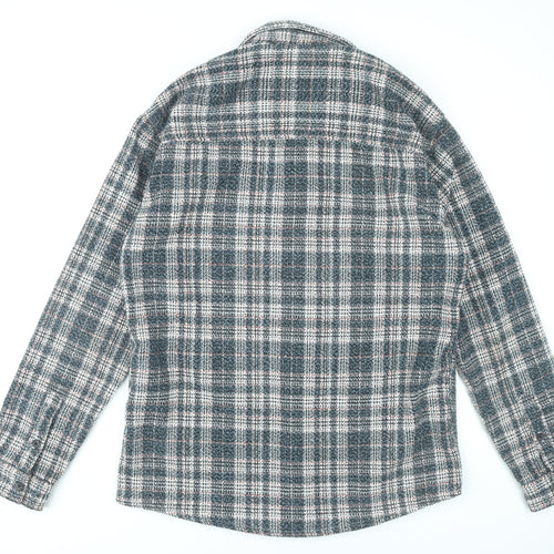 Zara Men’s Multicoloured Checked Button-Up Shirt L Relaxed Fit