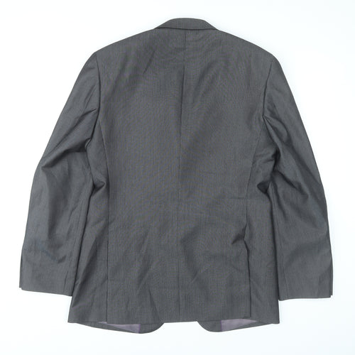 F&F Men’s Grey 38R Pinstripe Blazer Single-Breasted Jacket