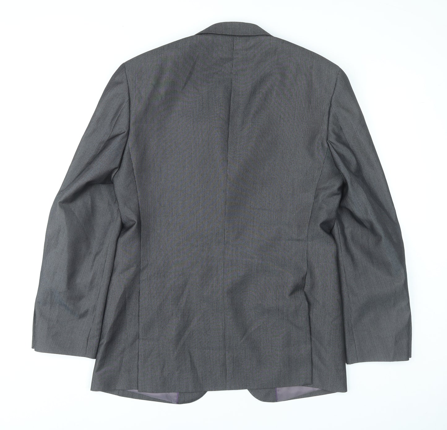 F&F Men’s Grey 38R Pinstripe Blazer Single-Breasted Jacket