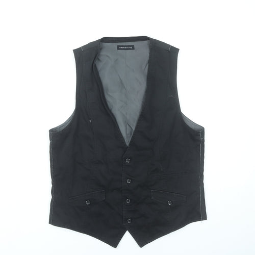 Red Herring Men's Black Waistcoat Medium Chest 39-42" Classic Formal