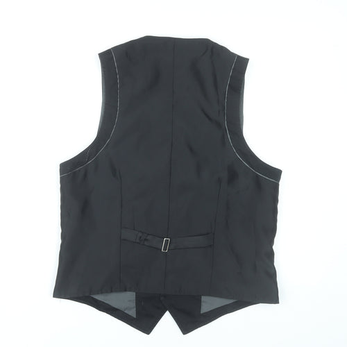 Red Herring Men's Black Waistcoat Medium Chest 39-42" Classic Formal