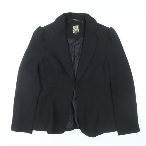 Biba Womens Black Slim Fit Blazer Jacket Size 12
