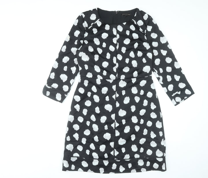 Banana Republic Women’s Black Polka Dot Sheath Dress Size 8 Knee Length