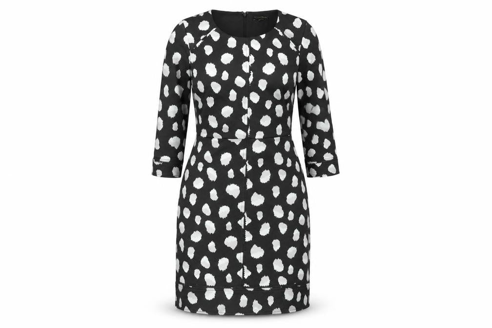 Banana Republic Women’s Black Polka Dot Sheath Dress Size 8 Knee Length