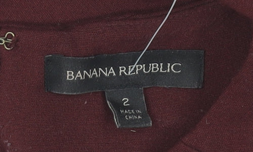 Banana Republic Women’s Red Shift Dress Size 6 Half Sleeve Knee Length