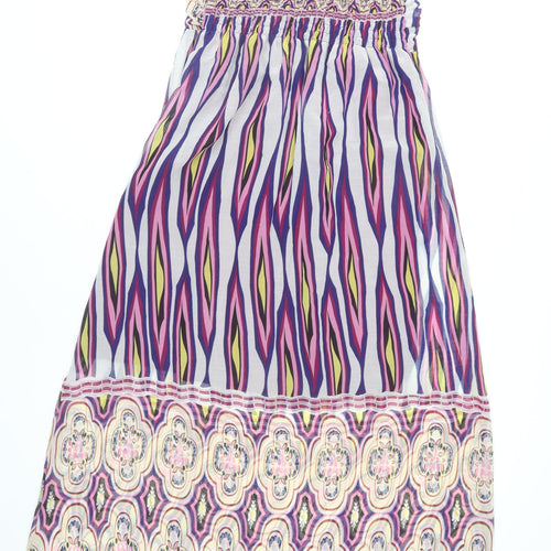 Kam Tong Womens Multicoloured Strapless Bohemian Knee Dress XL