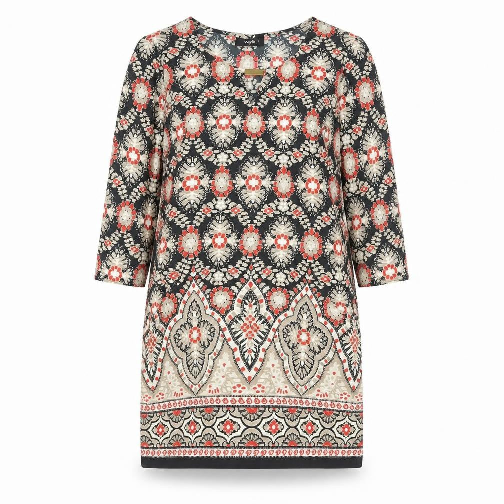 Front view of Wallis Women’s Multicoloured Knee Length Shift Dress, size UK 10