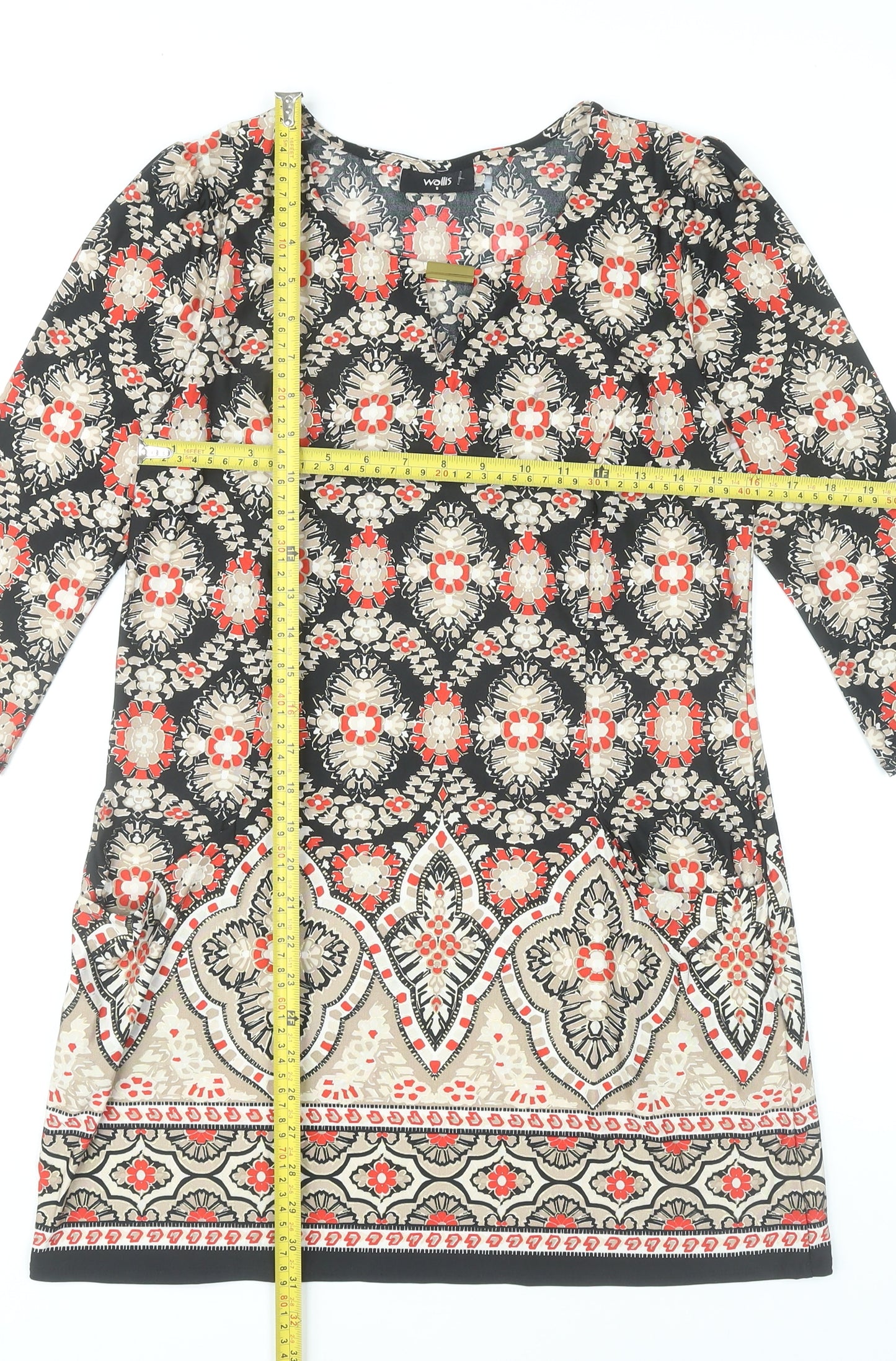 Wallis Women’s Multicoloured Knee Length Shift Dress Size 10