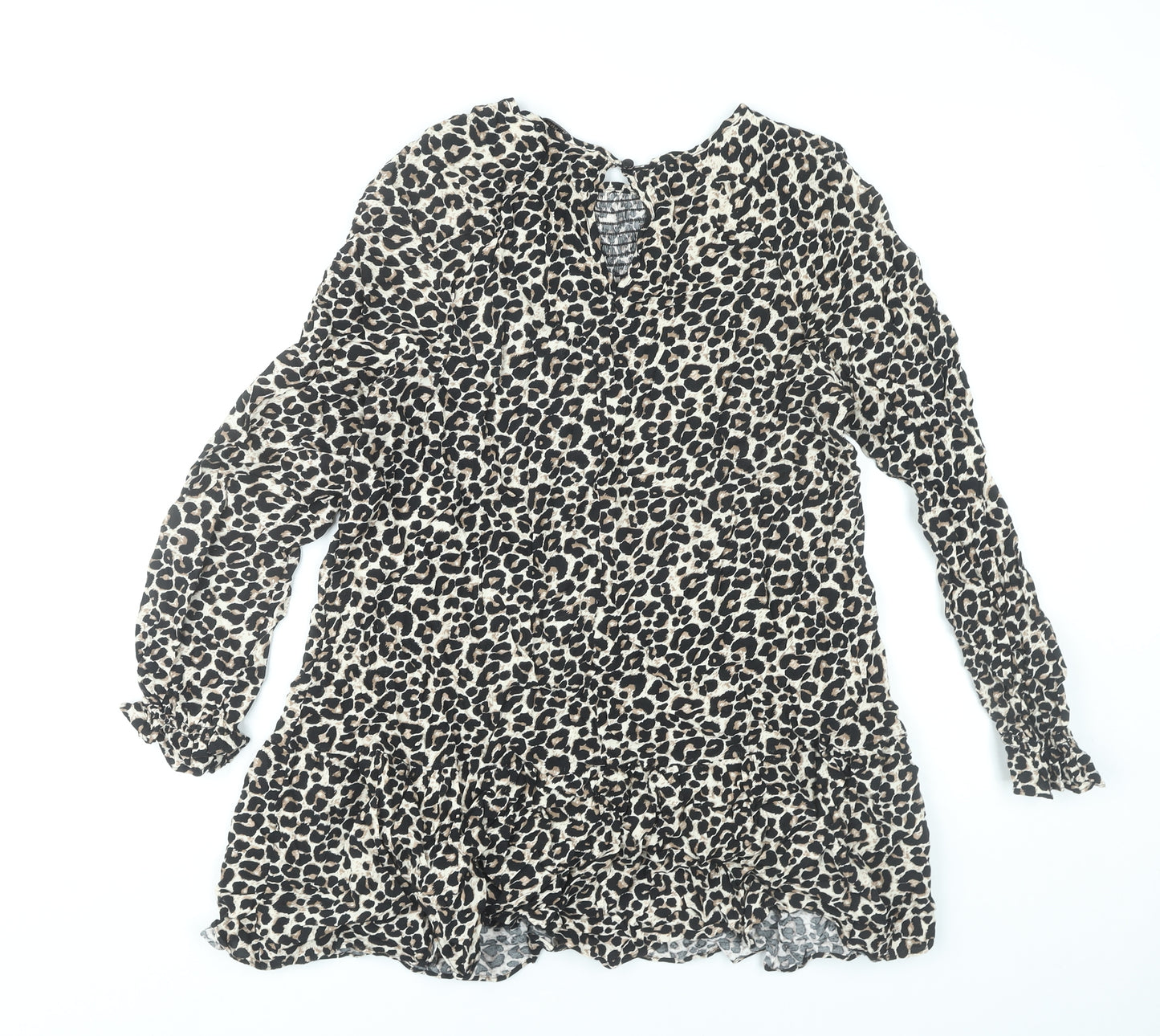 Tu Women’s Multicoloured Leopard Print Shift Dress Size 14