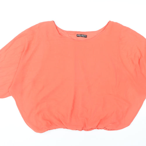 Select Women’s Orange Size 10 Tunic Blouse Lightweight Scoop Neck