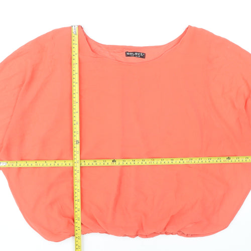 Select Women’s Orange Size 10 Tunic Blouse Lightweight Scoop Neck