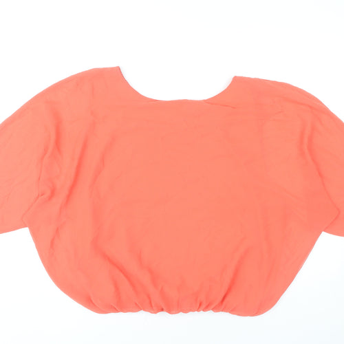 Select Women’s Orange Size 10 Tunic Blouse Lightweight Scoop Neck