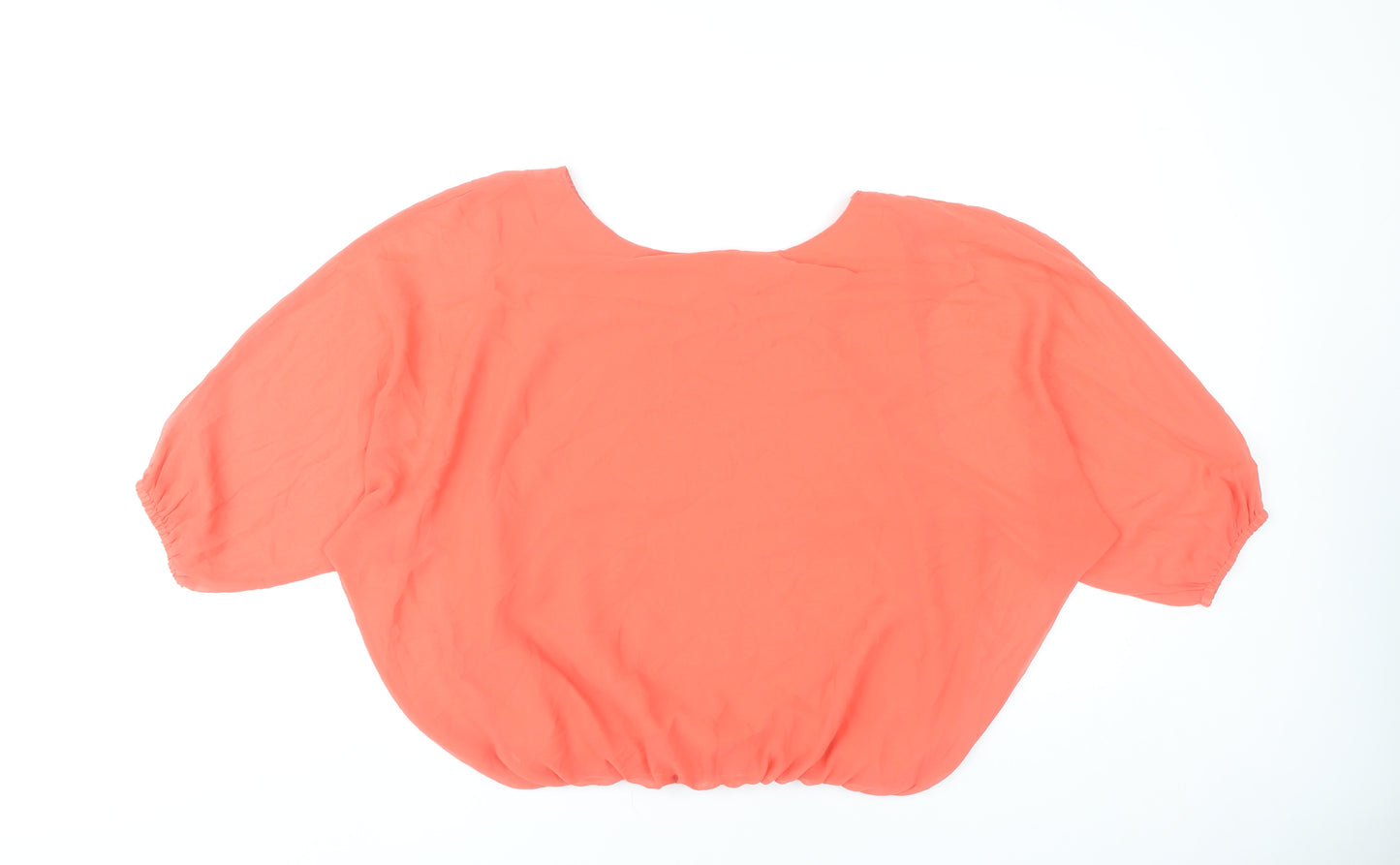 Select Women’s Orange Size 10 Tunic Blouse Lightweight Scoop Neck