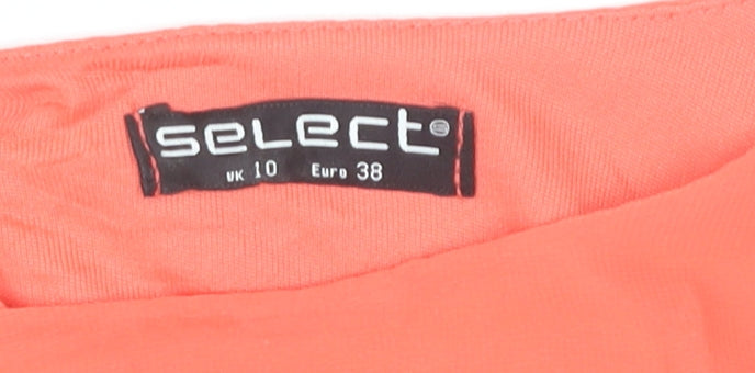 Select Women’s Orange Size 10 Tunic Blouse Lightweight Scoop Neck