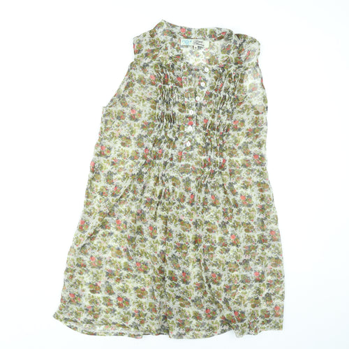 Little Mistress Womens Multicoloured Floral Shift Dress M Sleeveless