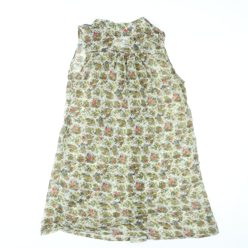 Little Mistress Womens Multicoloured Floral Shift Dress M Sleeveless