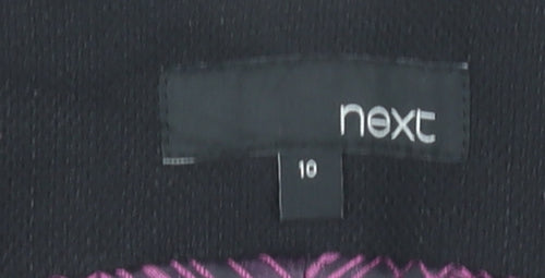Next Womens Black Sheath Dress Size 10 V-Neck Sleeveless Workwear