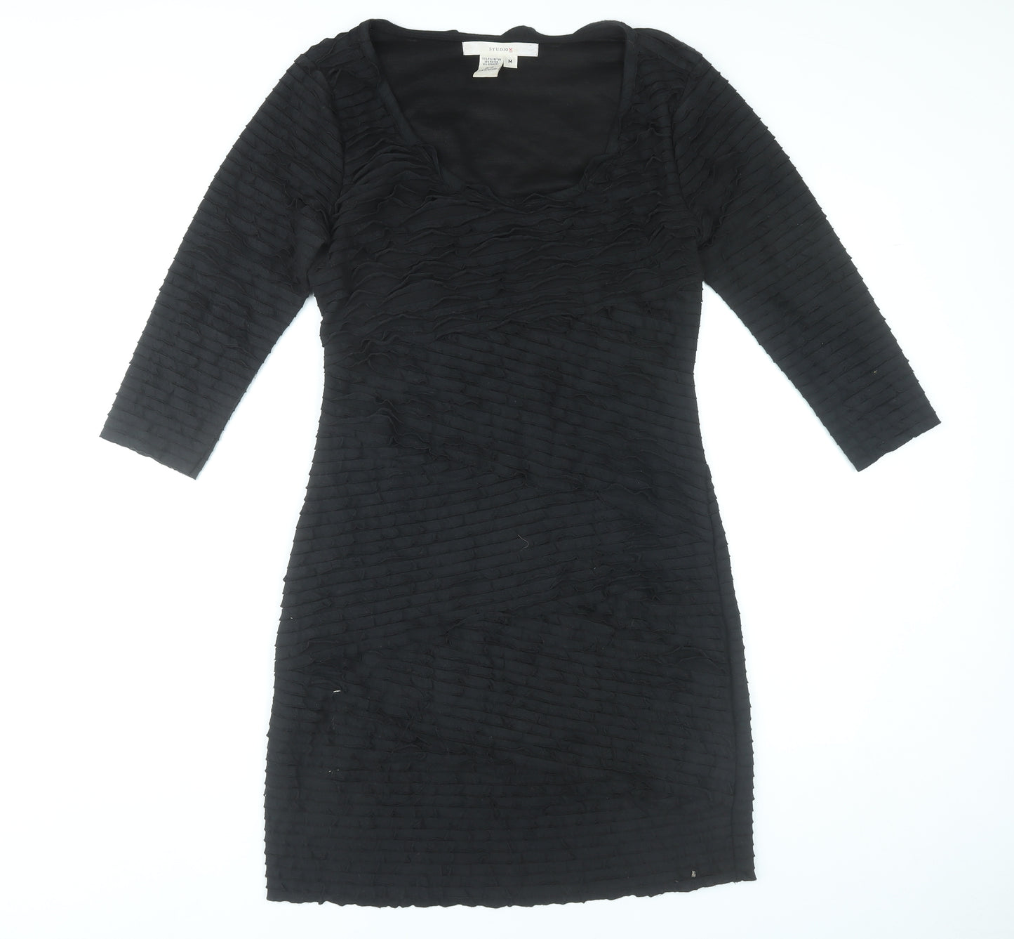 Studio M Women’s Black Bodycon Knee Length Dress Size 12