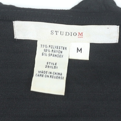 Studio M Women’s Black Bodycon Knee Length Dress Size 12