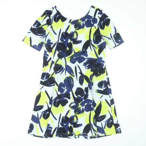 Next Women’s Multicoloured Floral A-Line Dress UK 14