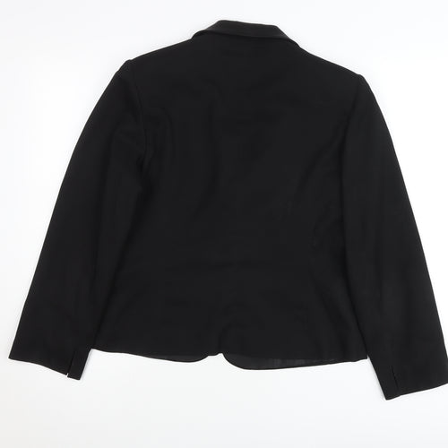 Tara Jarmon Women’s Black Shawl Lapel Tuxedo Blazer Jacket Size M