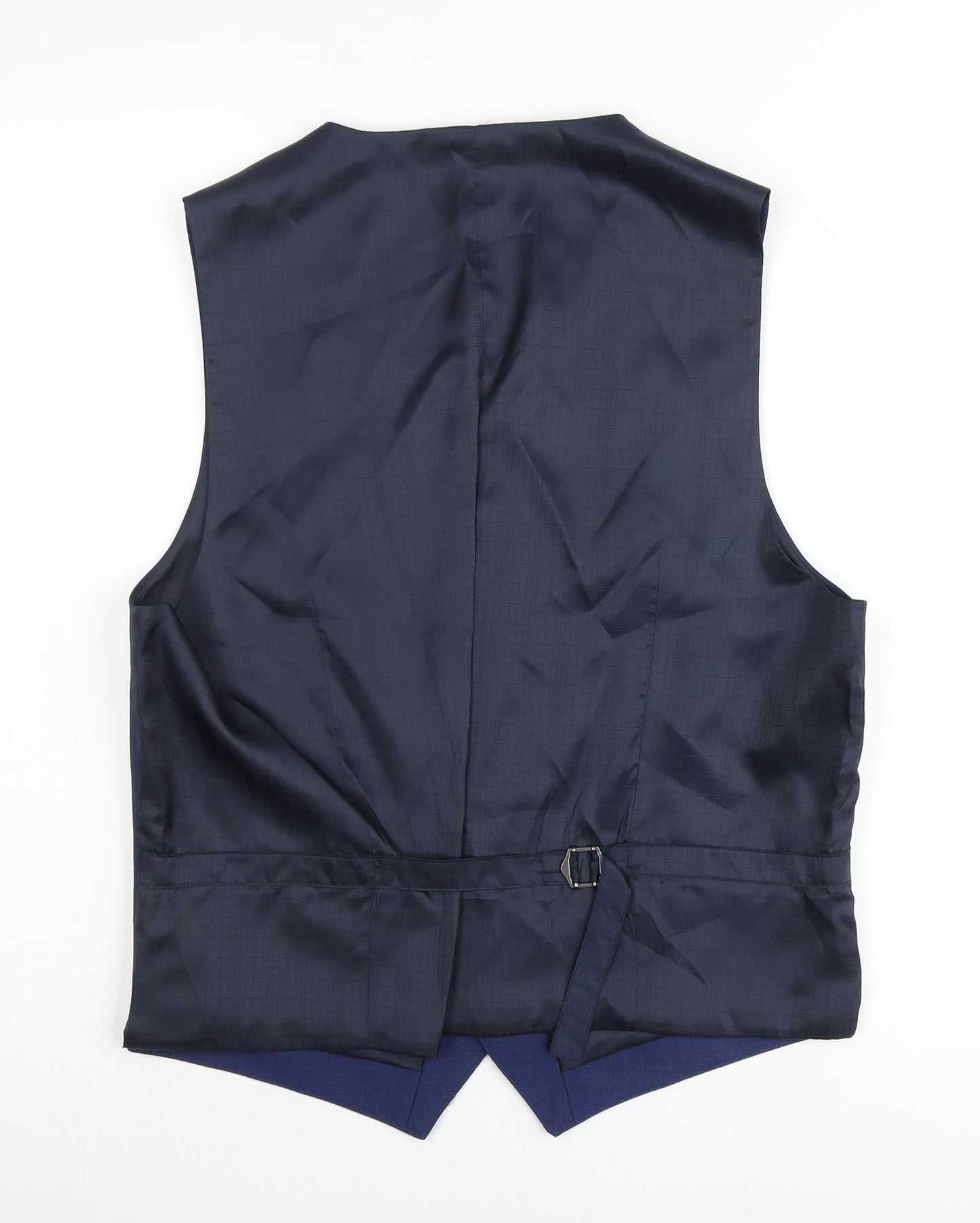 Marks and Spencer Men's Blue Wool Waistcoat Size M 38-40 inch Chest Formal