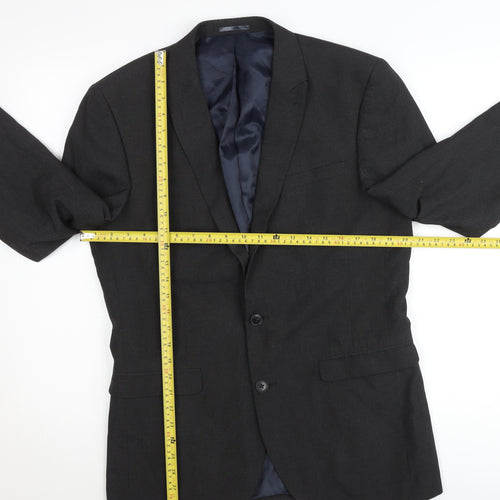 Next Men Grey 40R Regular Fit Blazer Jacket Formal Wear