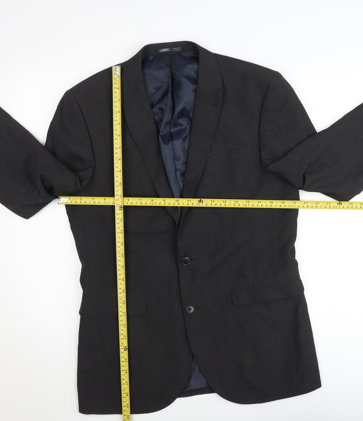 Next Men Grey 40R Regular Fit Blazer Jacket Formal Wear