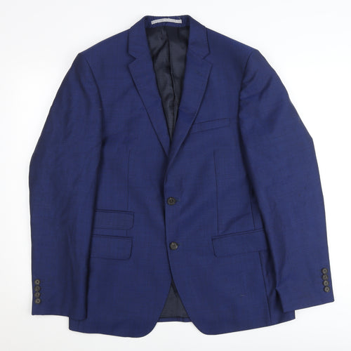 Marks and Spencer Men’s Blue Wool Blazer Jacket Size 40 Regular