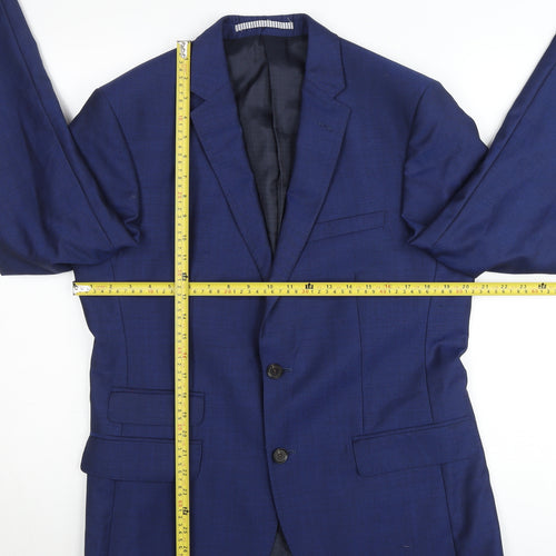 Marks and Spencer Men’s Blue Wool Blazer Jacket Size 40 Regular