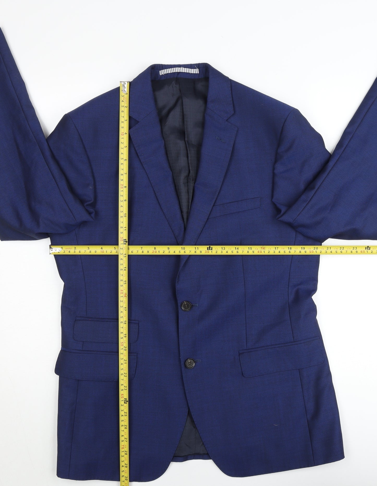 Marks and Spencer Men’s Blue Wool Blazer Jacket Size 40 Regular