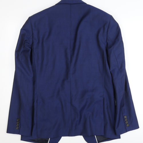 Marks and Spencer Men’s Blue Wool Blazer Jacket Size 40 Regular
