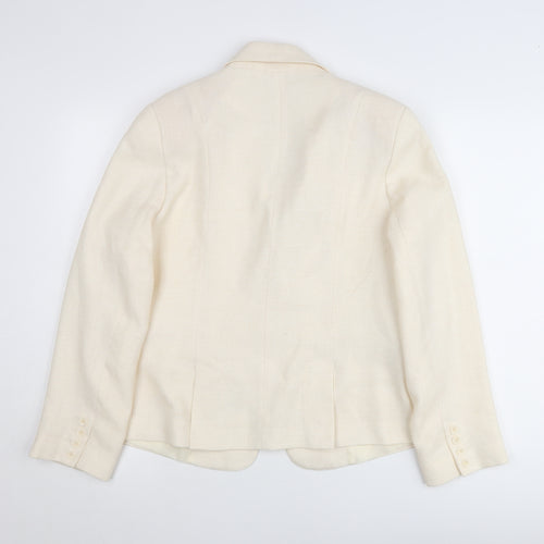 Canvas Women’s Ivory Size 16 Single-Breasted Suit Jacket