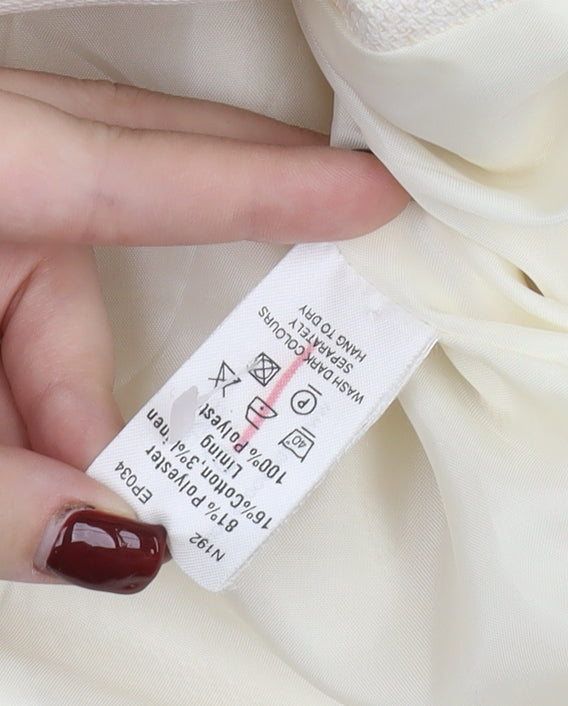 Canvas Women’s Ivory Size 16 Single-Breasted Suit Jacket