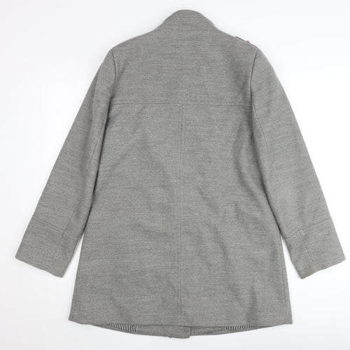 Marks and Spencer Women’s Grey Pea Coat UK 10 Mid-Length Wool Blend