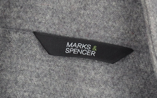 Marks and Spencer Women’s Grey Pea Coat UK 10 Mid-Length Wool Blend